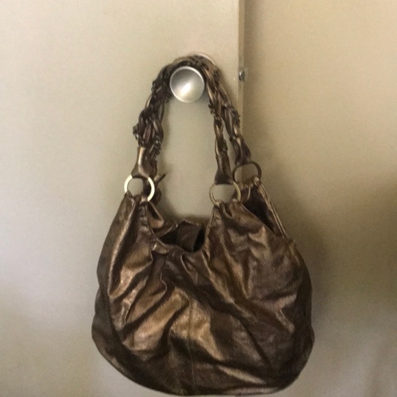 Elliott Lucca Handbags - Elliott Lucca Metallic Satchel Bag